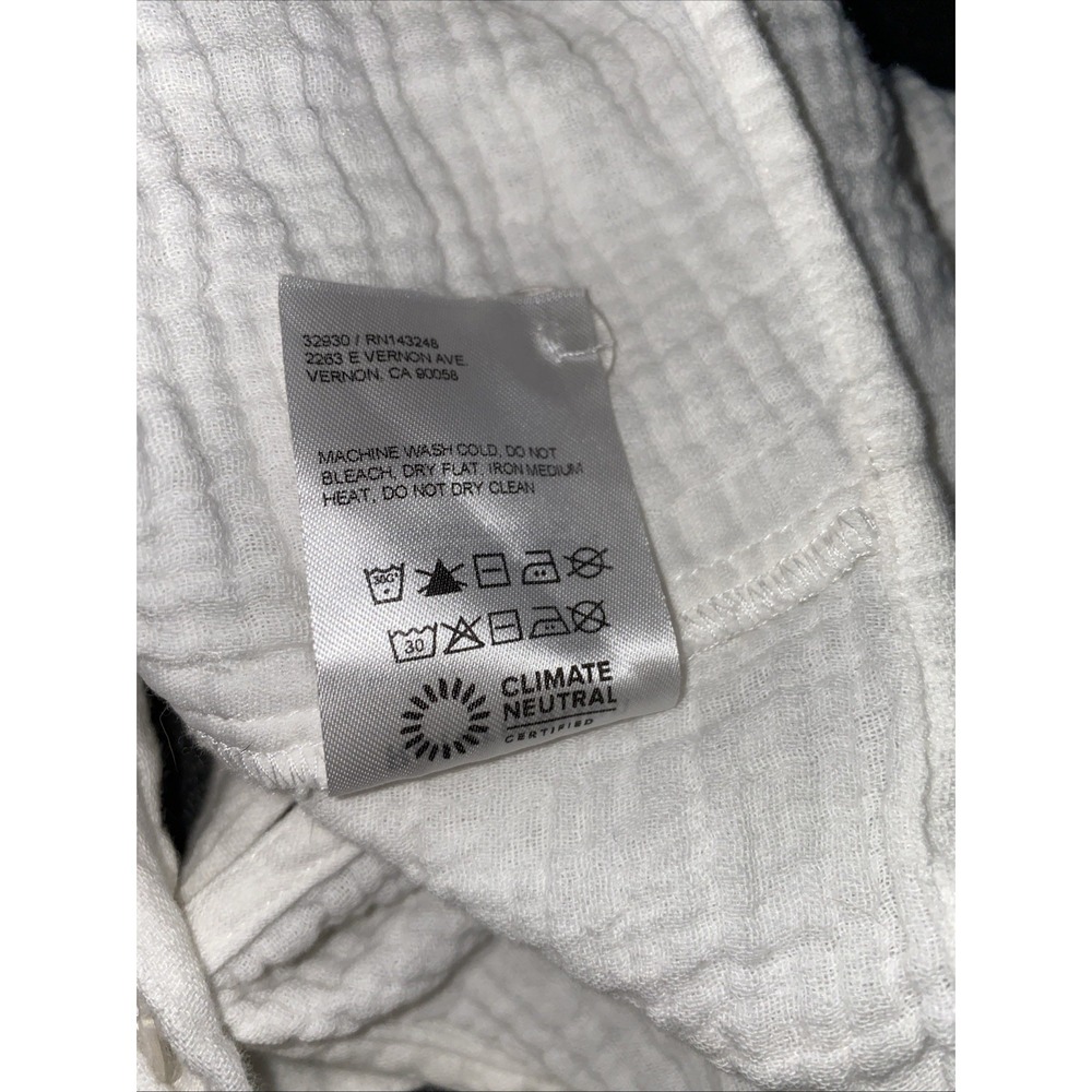 Reformation Women's White Cotton Cropped Tank Size 8 - Picture 9 of 9